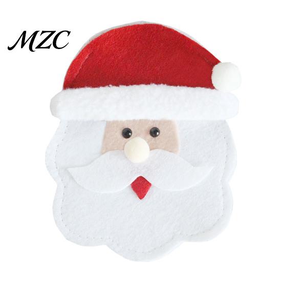 Santa Snowman Table Decor Christmas Cutlery Holder Pockets, Non-woven Fabric Pouch Bags for Spoon Knife Utensil Fork, Reindeer Tableware Xmas