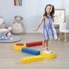 Five-Piece Kids Stepping Stones and Balance Bridge w/ Non-Slip Surface & Bottom. for Toddlers - Multicoloured