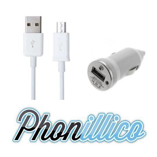 Chargeur voiture cable usb compatible Sony Xperia Z1