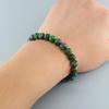Geniune натуральный эпидот зоизитовый камень браслет из бисера Homme кварц лава тигровый глаз браслет из натурального камня ювелирные изделия для женщин