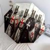 1 шт. Рыцарский Крестоносец Эмблема Автоматический Зонт - Подходит для Путешествий, Улицы, Портативный Зонт, Подарок на День Рождения, Ежедневные Необходимости