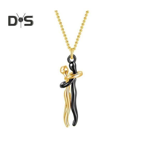 Ожерелье для объятий в виде пары, романтическое ожерелье с символом любви, подарок на годовщину Дня святого Валентина для жены, девушки, свиданий, повседневной одежды, украшения на шею