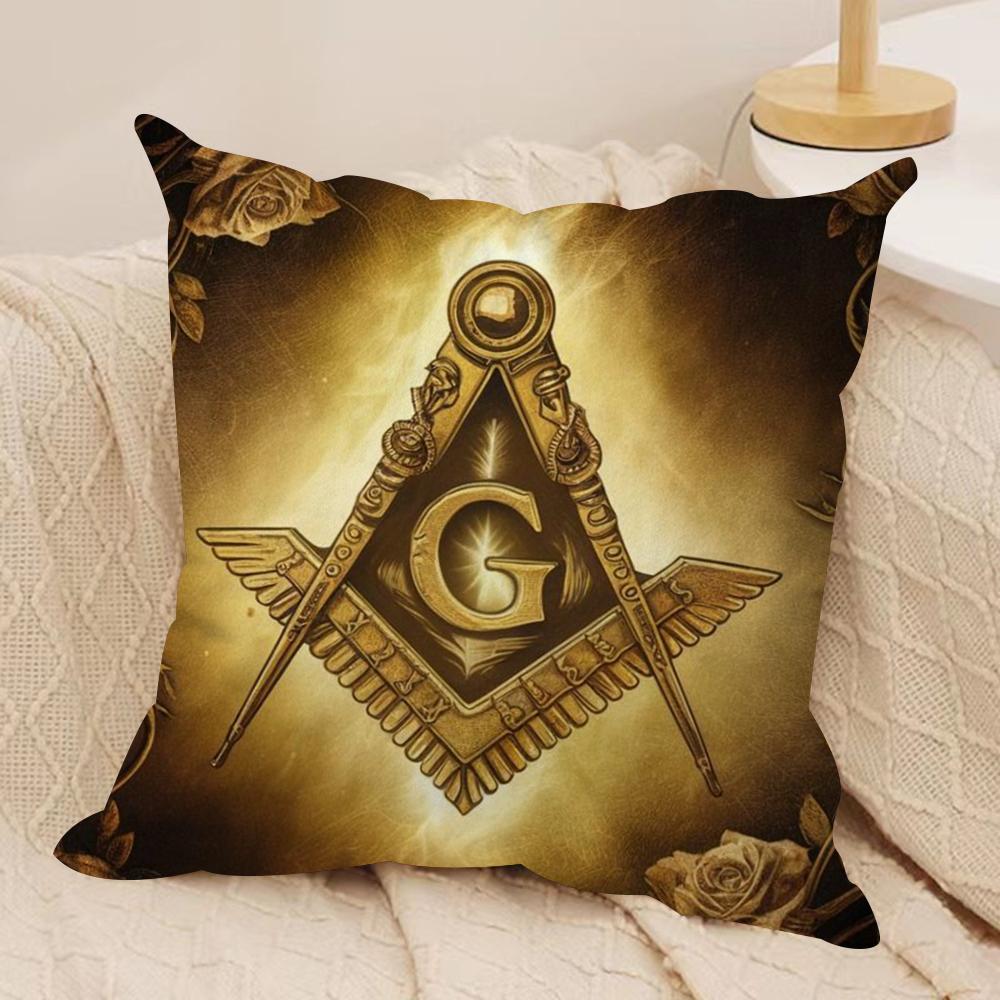 FFreemason Painting Cushion Cover Soft Plush Fabric DoubleSided Printed Sofa Cushion Cover for All Seasons Home Decor Gift