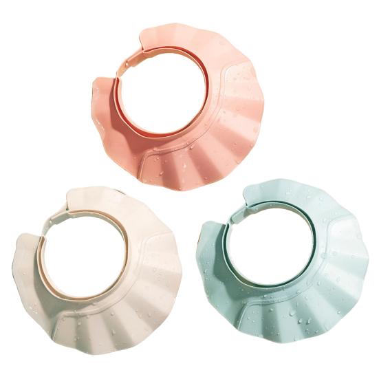 Adult Kids Shower Cap Shield Adjustable Bathing Head Hat Shampoo Visor Cap Soft Waterproof Hair Washing Shield for Head Ear Eye Protection