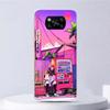 Мягкий чехол Anime Vaporwave Glitch Purple для Xiaomi Poco X3 NFC X4 M4 Pro M3 M2 Phone Cover F3 F2 F1 Mi Note 10 Lite A3 A2 A1 Fun