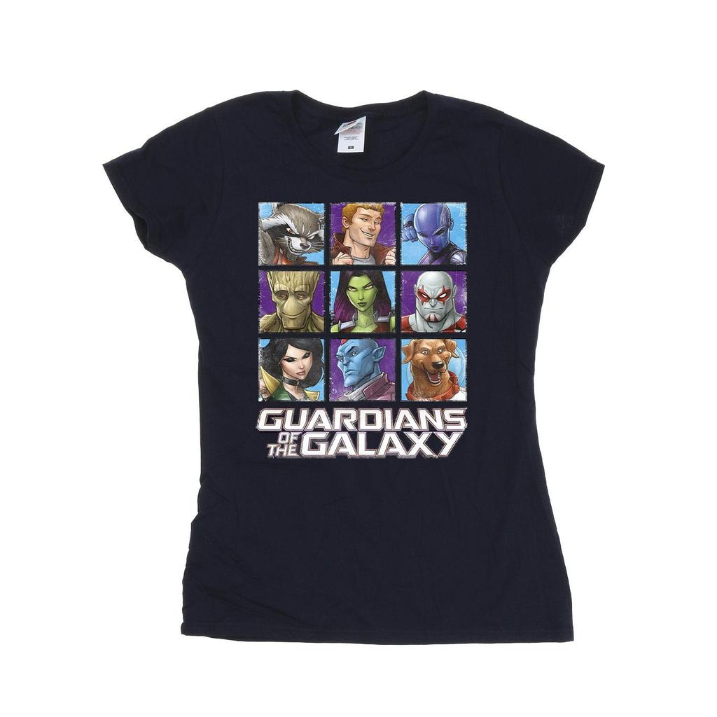 Guardians Of The Galaxy Womens/Ladies Character Squares Cotton T-Shirt