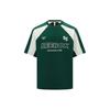 Reebok Loose Knit Letter Print Color Block Short Sleeve Raglan T-Shirt Unisex Tops Dark-Green 24SRM415UGL1
