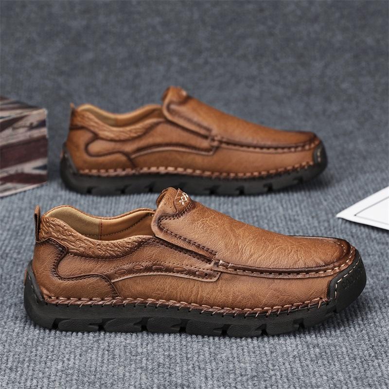 Winter/fall Men's Shoes Men's Light Comfortable Breathable Walking Flat Men Shoes Large Men's Leather Shoes