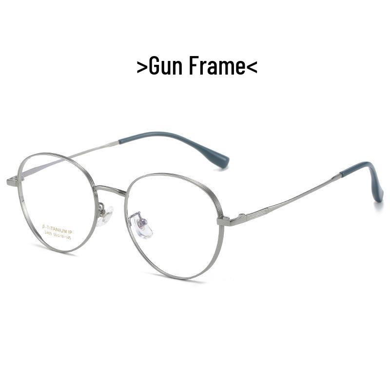 2023 Ультралегкая круглая титановая оправа для очков с лазерным узором – Стильная и универсальная для мужчин и женщин
