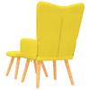 Relaxation Armchair with Footstool Mustard Yellow Fabric