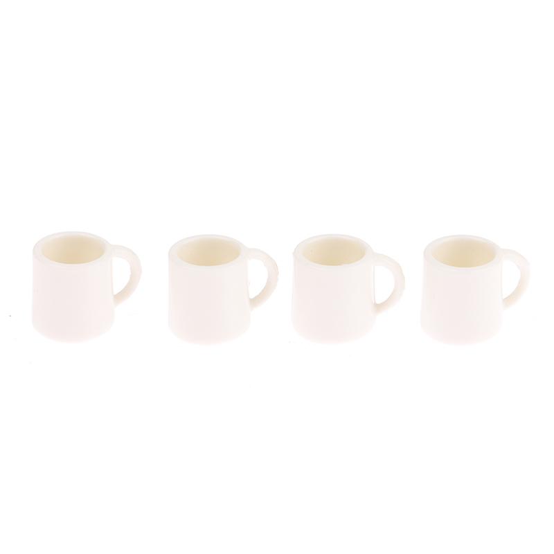 4 шт./компл. 1:12 миниатюрных чашек кукольного домика, белая кружка, чашка для воды/напитков, чашка для чая, игрушка-кукла