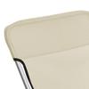 2 Piece Beach Chairs Cream Textilene & Powder Coated Steel