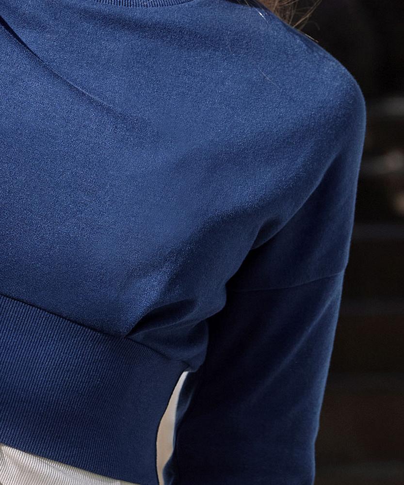 Укороченная толстовка Debiweeo с защипами Devi-T0120-Navy