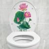 Изысканный ручной росписью лист лотоса Lotus мультфильм наклейки на сиденье для унитаза домашний декор Наклейка на стену самоклеющиеся наклейки для унитаза