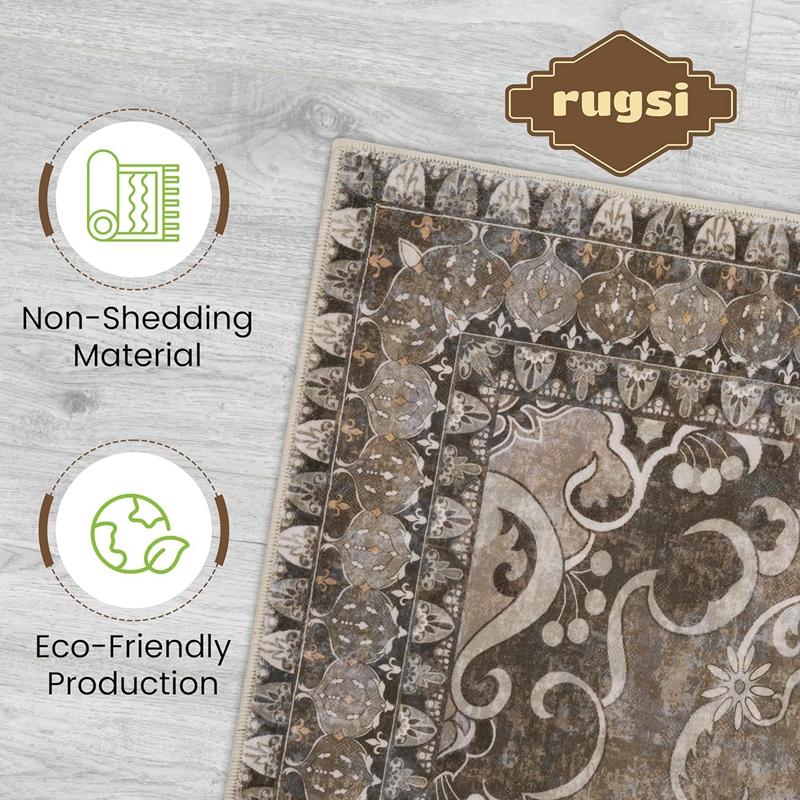 Living Room Sofa Carpet Moroccan Nordic Retro American Persian Bedroom Bedside Rug Stain-Resistant Home Decoration