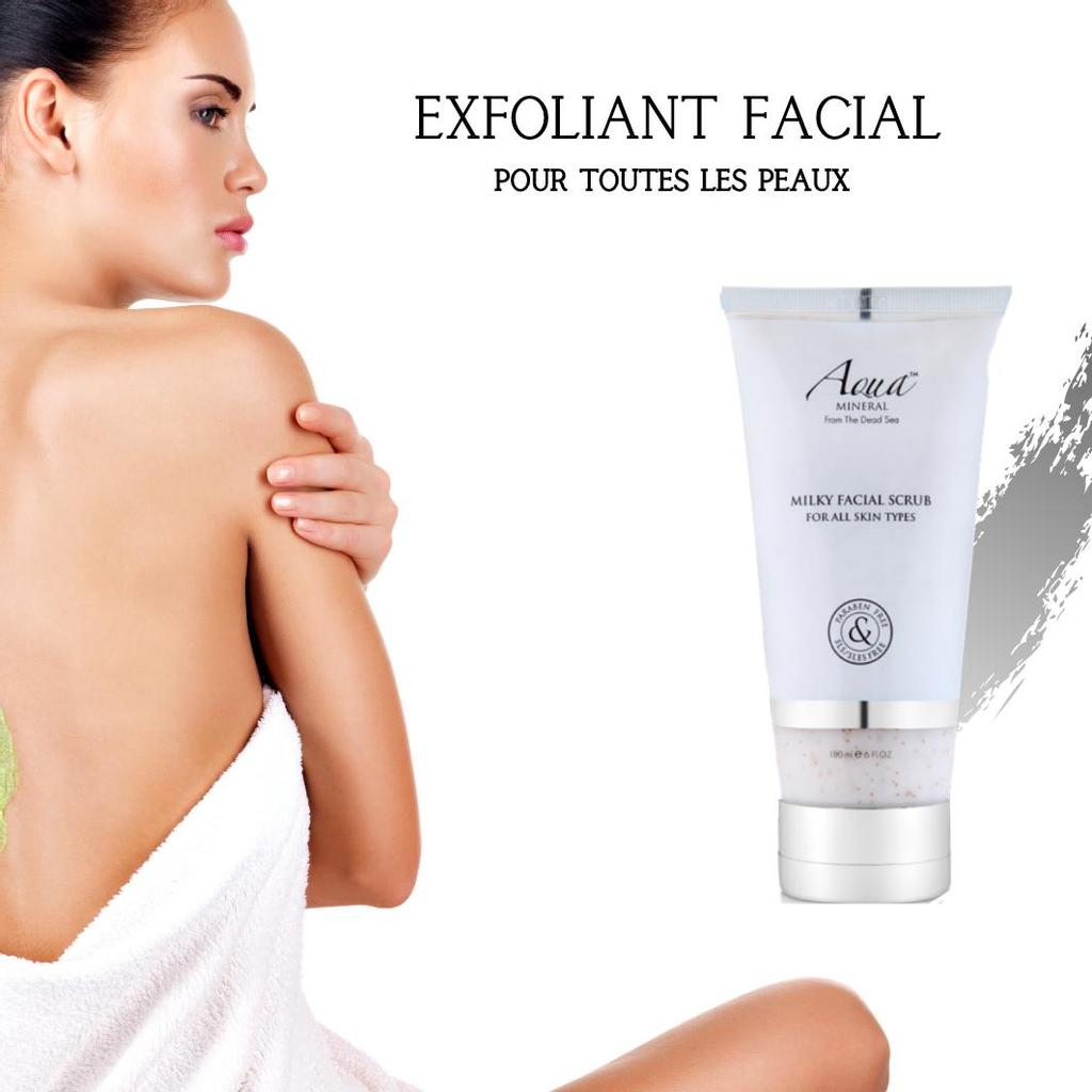 Отшелушивающий, очищающий и увлажняющий скраб для лица с молоком