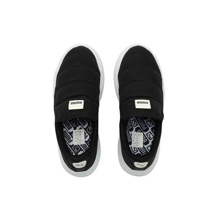 Puma Suede Mayu Slip-On Canvas Black White Women Sneakers 385595-01