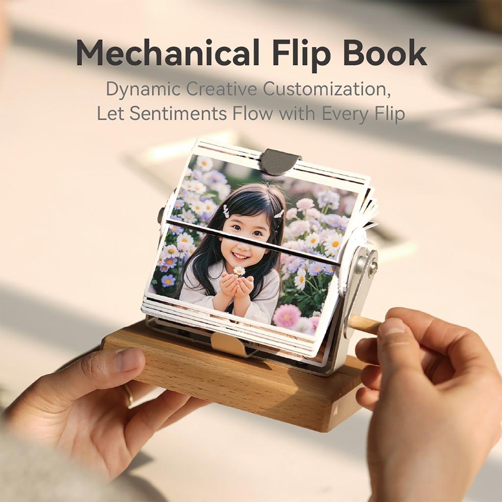 Personalized Family Album Retro Mechanical Hand-cranked Flip Page Album Custom Flip Page Album