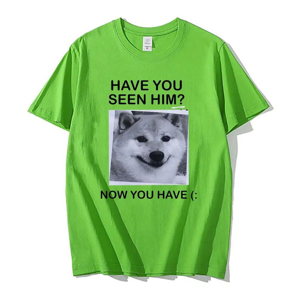 Вы видели его, теперь у вас есть футболка Шиба-ину, футболки с графическим принтом, забавные унисекс женские модные футболки большого размера, футболка унисекс