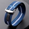 Ribbed Nylon Watch Band 20mm for Omega Diving Watch Strap Folding Buckle Bracelet Loop Military Washable Blet for Men Watchbands