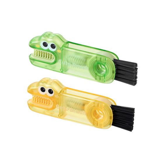 2/3 шт. 3 в 1 Щетки для чистки Мультяшный дизайн Пищевой Нескользящая ручка Щетка для зазоров Портативная Длинная щетина Очиститель для бутылок