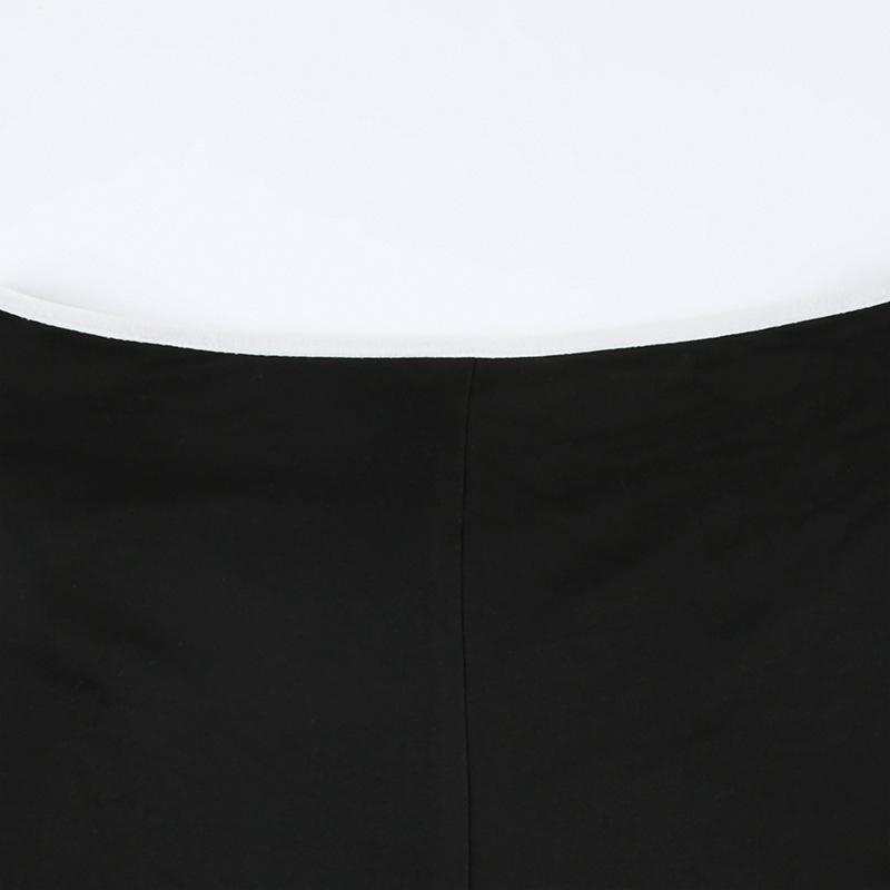 Тонкие комплекты шорт контрастного цвета для женщин. Летние облегающие укороченные топы без рукавов и повседневные спортивные шорты с высокой талией. Комплекты из 2 предметов. Женские наряды.