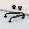 Black Durable Aluminum Alloy 96/128mm Single Hole Door Handle for Furniture Drawer Kitchen Cupboard Cabinet Drawer Pull Knobs