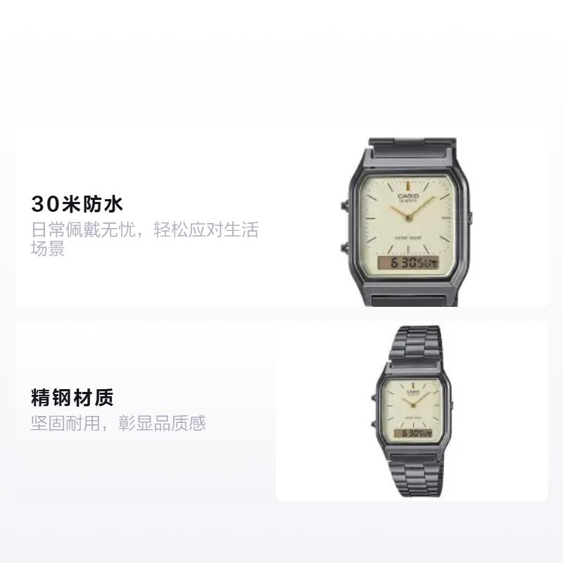 Casio Стандартная серия 30 метров водонепроницаемые кварцевые часы для мужчин и женщин, желтый циферблат AQ-230EGG-9AEF