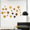 20Pcs European Style Simple Beautiful Star Wall Decorative Stickers 3-Size Combination Bedroom Living Room Beautify Stickers