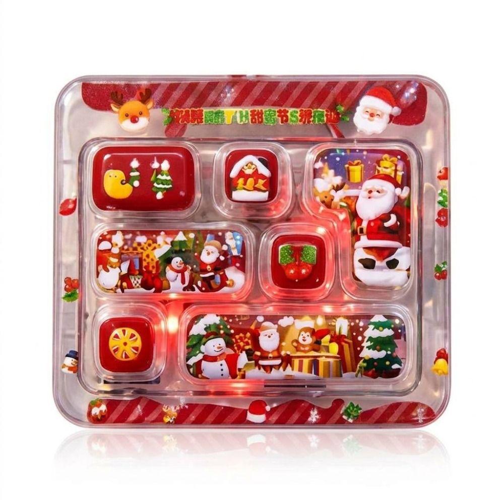 Cute Design Mini Keyboard Pendant Transparent Dual-Tone Keyboard Keychain Desktop Decoration