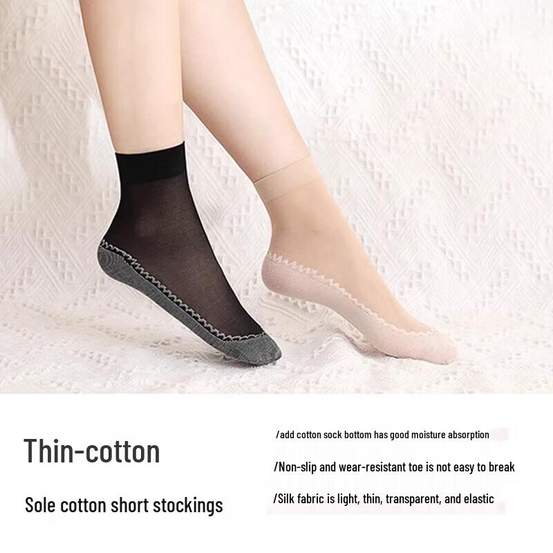 Женские ультратонкие нескользящие короткие носки