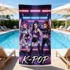 Стиль K-Pop Девичьей Группы Узор Быстросохнущее Пляжное Полотенце Плоская Печать Дизайн Мягкое Нежное к Коже Унисекс Взрослый Много Размеров