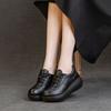 Популярные ретро туфли из кожи женские одинарные туфли весна 2025 новые кожаные туфли на платформе маффин-ботин плоские нескользящие мокасины