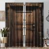 2 шт. Шторы с узором в деревенском стиле для дверей - Карманные оконные шторы для домашнего декора и уединения в кабинете, спальне, кухне или гостиной