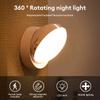 360° Rotatable Motion Sensor LED Night Light USB Rechargeable Wireless Wall Lamp Sound Light Control for Bedroom Corridor Home