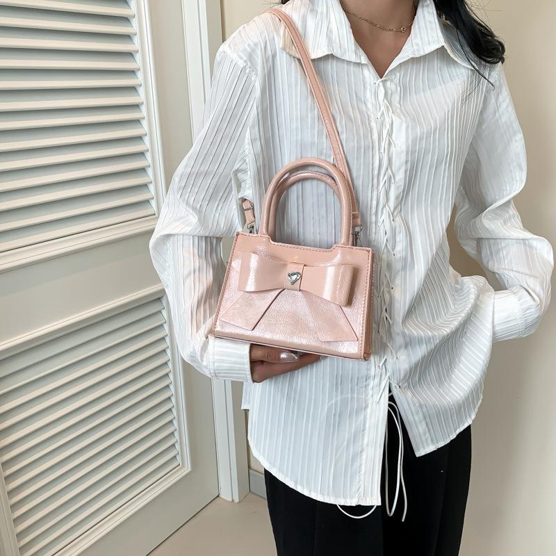 Модная сумка с бантом, весенняя новая высокоточная сумка через плечо на одно плечо, маленькая квадратная сумка корейской версии