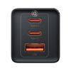 Baseus GaN5 Pro 65W High-Speed Charger with Dual USB-C & USB Ports and 100W USB-C Cable - Black