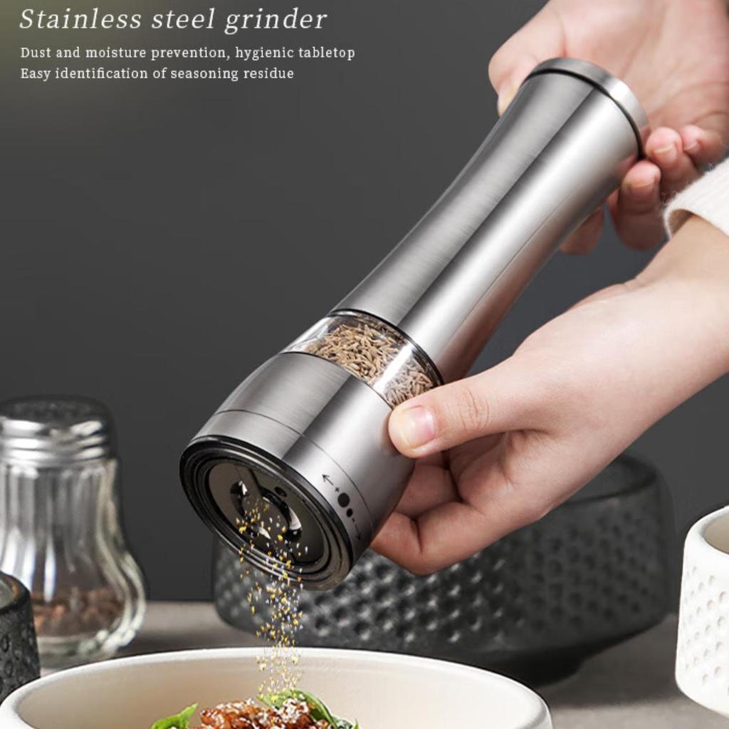 Jingmao Stainless Steel White Pepper Grinder Bottle, Salt And Black Pepper Powder, Peppercorn, Home Manual High-End Core