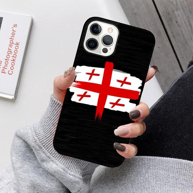 Чехол для телефона с флагом Грузии для iPhone 17 Air 16 15 14 13 12 11 Pro Max Plus Max Cover Shell coque