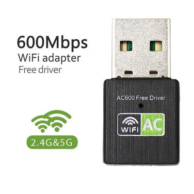 Бесплатный драйвер USB Wi-Fi адаптер 600 Мбит/с Wi-Fi адаптер 5 ГГц антенна USB Ethernet ПК Wi-Fi адаптер LAN Wi-Fi донгл AC Wi-Fi приемник