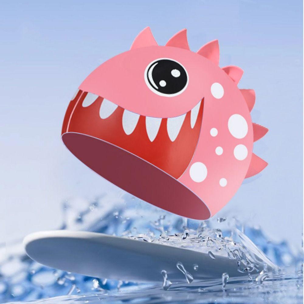Waterproof Silicone Swimming Hat Shark Printed Swimming Cap Children's Swimming Cap Water Sports