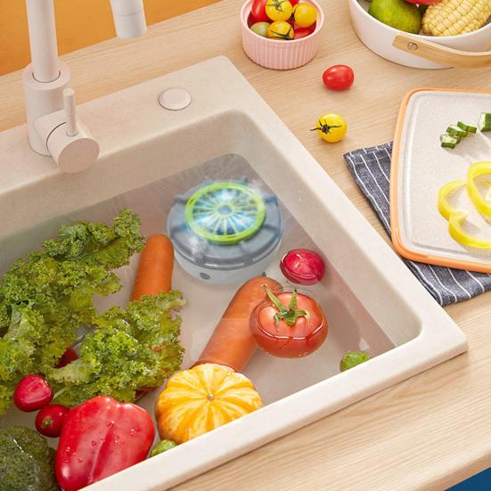 Портативная мойка для фруктов и овощей IPX7 Водонепроницаемая Компактный дизайн Портативное автоматическое ультразвуковое беспроводное устройство для чистки овощей