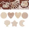 Holes Ring Clips Embellishments Wooden Circle Discs Tags Hanging Label Plaque Board Wood Slices