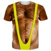 Ugly Body Pattern T Shirt For Men Fake Swimsuit 3D Printed Tees Casual Streetwear Short Sleeve O-Neck Tops Oversized T-Shirts