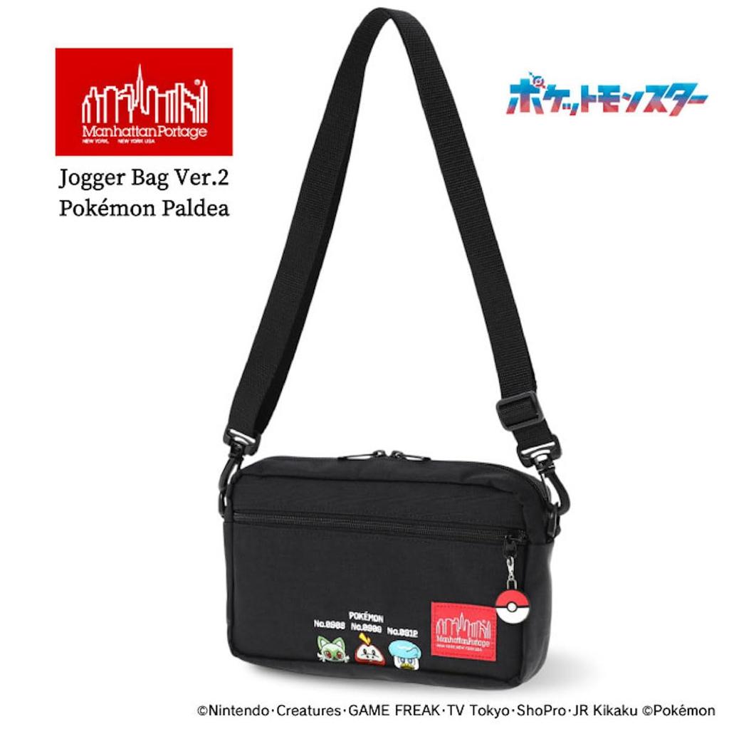 Genuine Product Shoulder Bag Jogger Bag Pokemon Paldea Black [Manhattan Portage] [Official] Ver.2