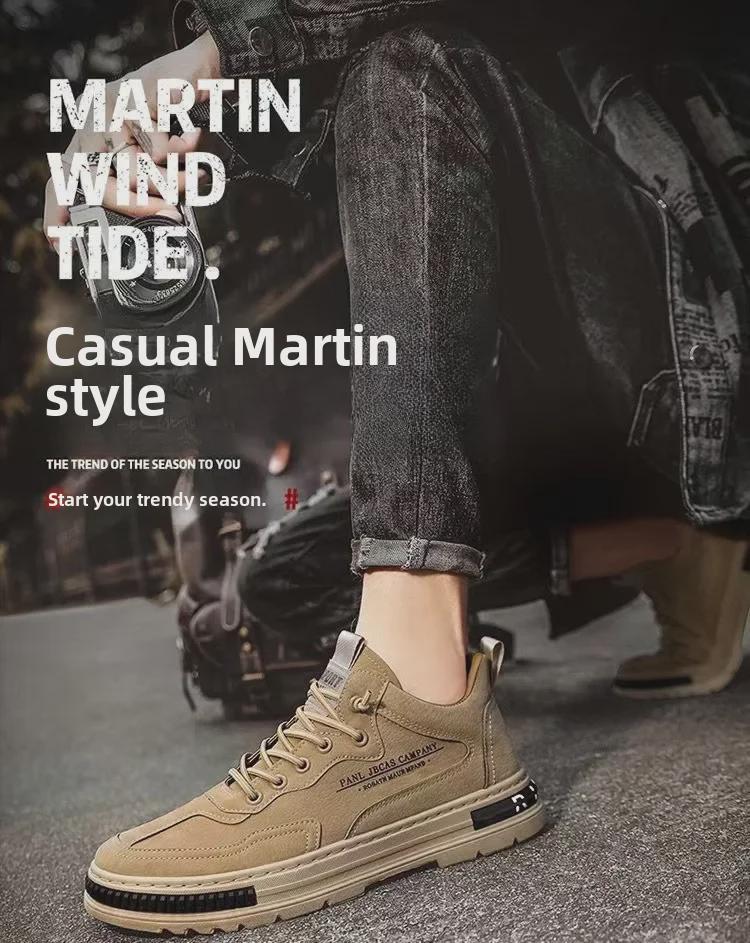 Мужская водонепроницаемая нескользящая рабочая обувь — дышащая, износостойкая, с толстой подошвой для осени