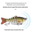 10CM/15.3G Multi-Jointed Fishing Lure with Hooks Realistic 7-Section Swimbait Plastic Artificial Bait