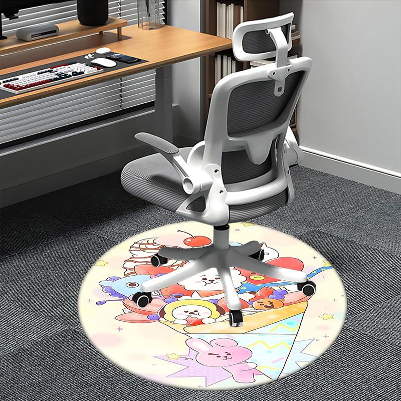 Kpop Chair mat Round Rug-Office carpet, Non-slip, Suitable for Living Rooms, Bedrooms decor.1205270a