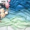 100D Chiffon Fabric Gradient Color Organza Tulle Fabric For Diy Ancient Style Hanfu Dress Stage Dance Costume  Drape Decor Craft