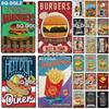 Hamburger Vintage Metal Sign Tin Sign Vintage Decoration Plaque Home Wall Decor Bar Sign Home Decor Poster Drop Shipping